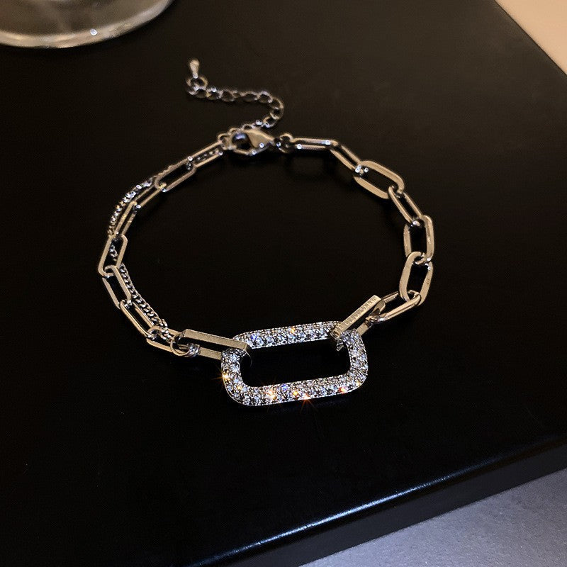 Simple Geometric Diamond Korean Style Fashion Design Bracelets