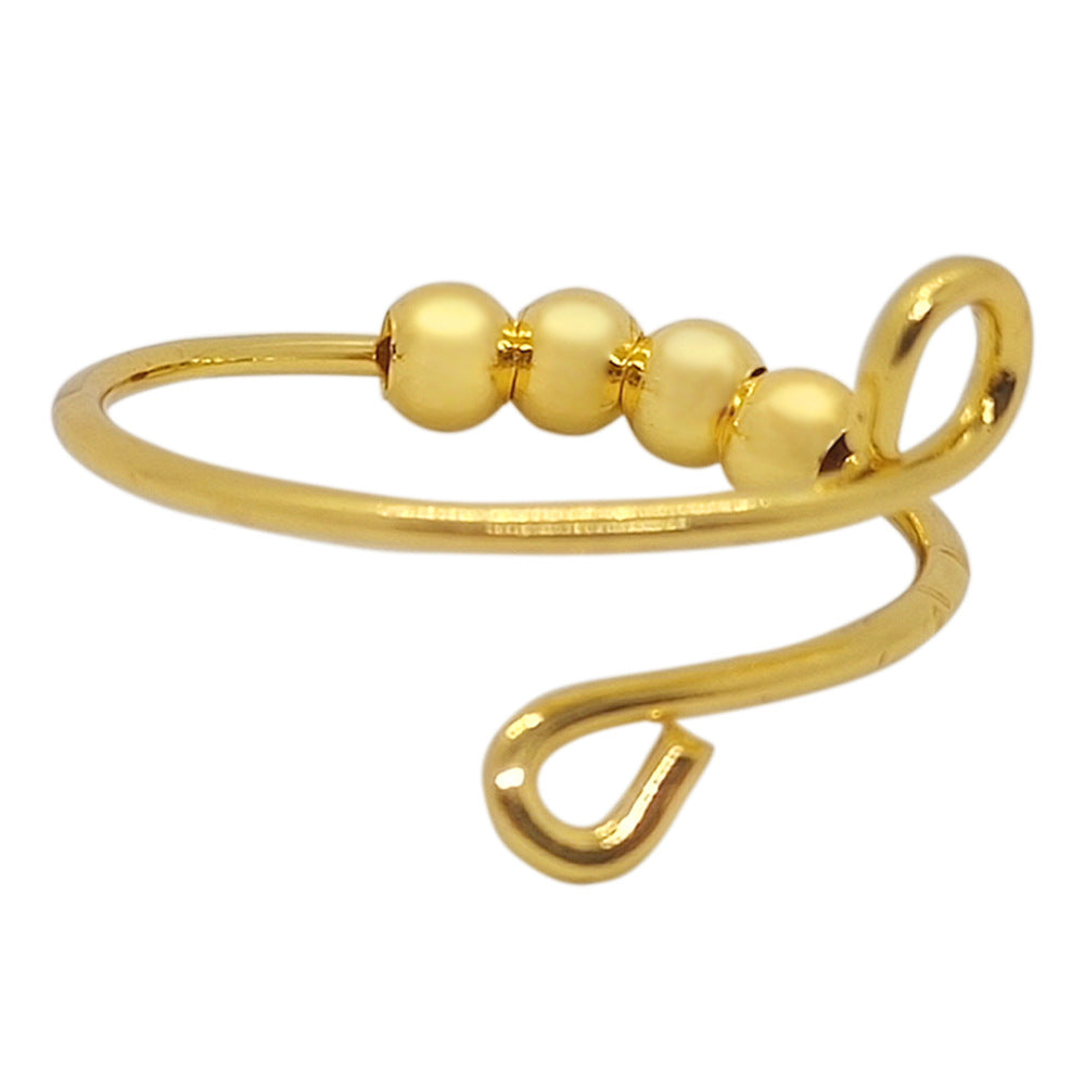 Micro Beads Rotatable Ball Anxiety Decompression Rings