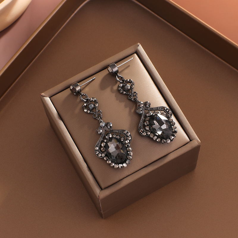 Vintage Exaggerated Long Bridal Wedding Water Earrings