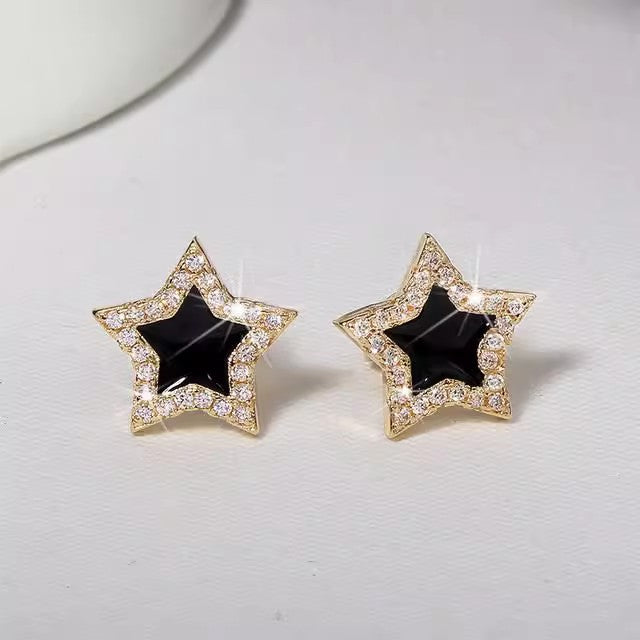 Style Pentagram Simple Advanced Design Sense Female Earrings