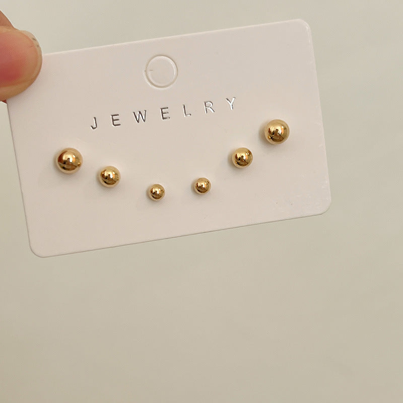 Women's Needle Unique Small Exquisite Set Ear Earrings