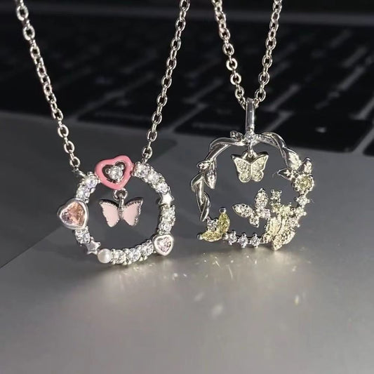 Thorn Female Dopamine Couple Drip Glazed Necklaces
