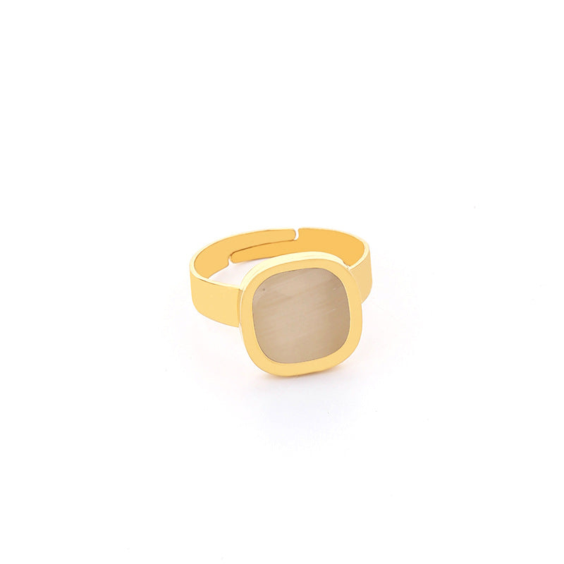 Women's Fashion Simple Stainless Steel Open Geometric Rings