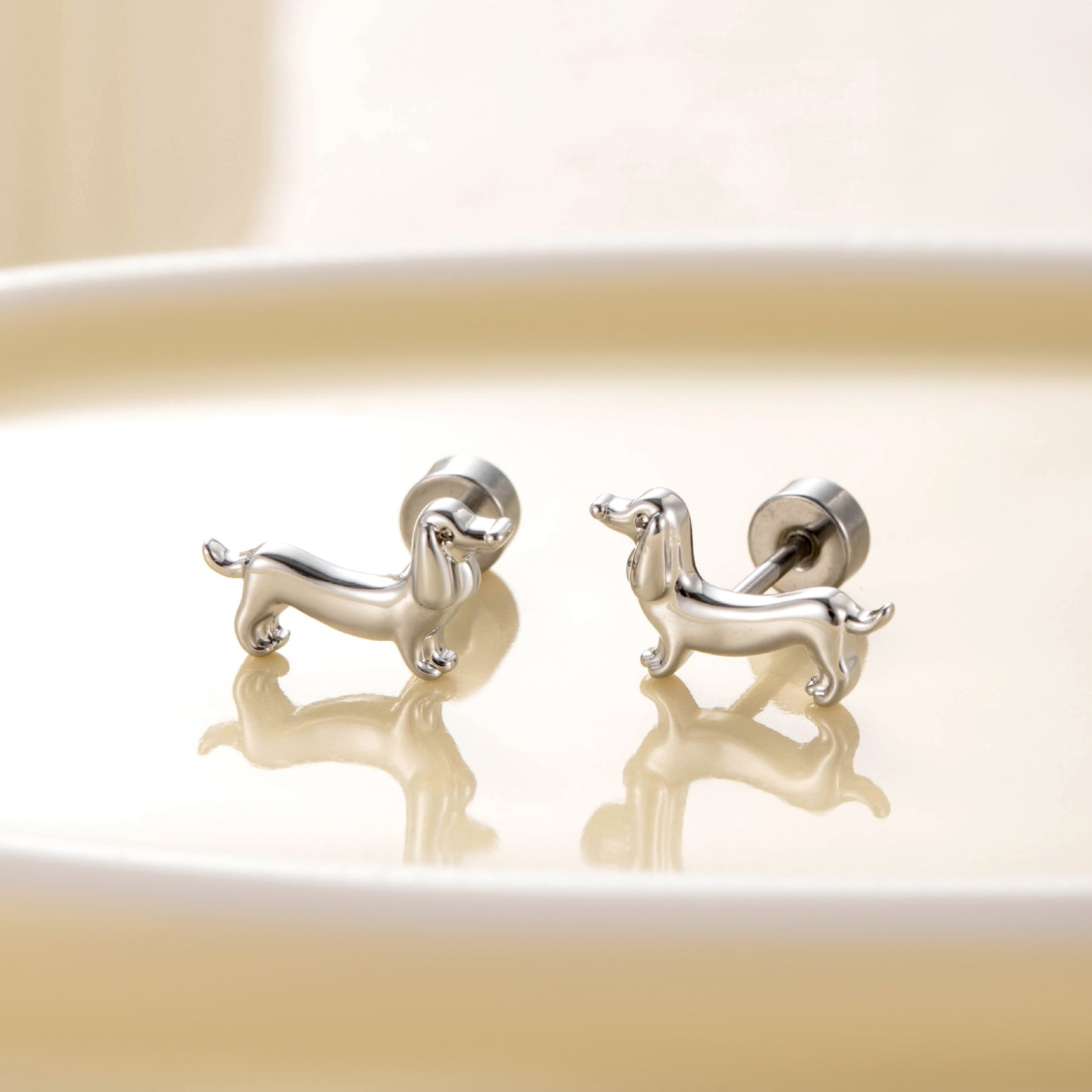 Henson Titanium Steel Ear Bone Cute Earrings