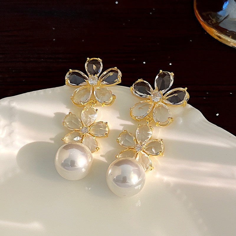 Shining Diamond Irregular Round Female Special Earrings