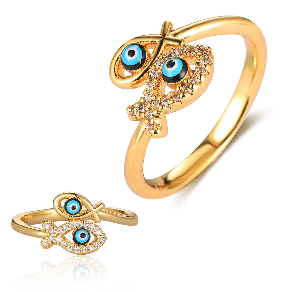 Women's Light Luxury Ornament Dripping Oil Thin Rings