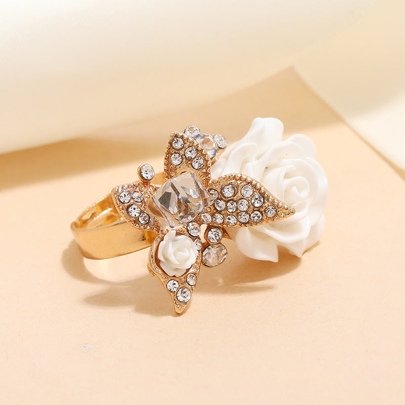 Rose Ethnic Style Butterfly Vintage Bohemian Rings