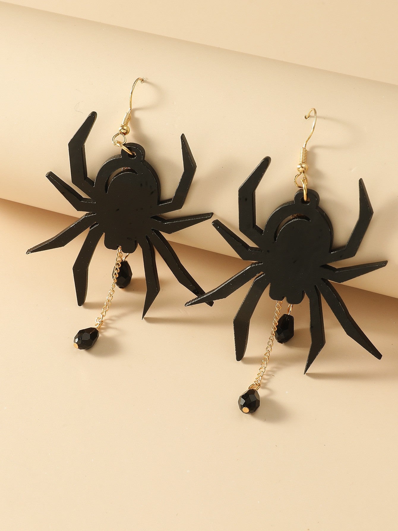 Punk Exaggerated Spider Ghost Skull Hand Acrylic Earrings