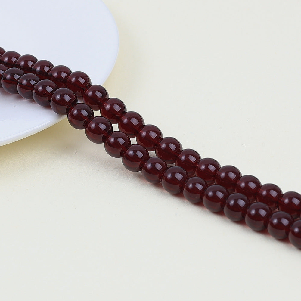 Fashion Glass Bead Transparent Color Imitation Jewelry Accessories