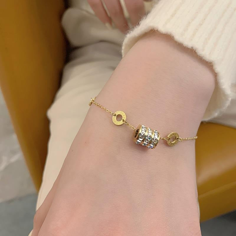 Luxury Simplicity Stainless Colorfast Roman Digital Bracelets