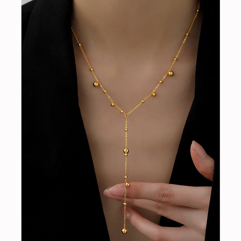 Women's Simple Graceful High-grade Gold Tassel Cold Style Necklaces