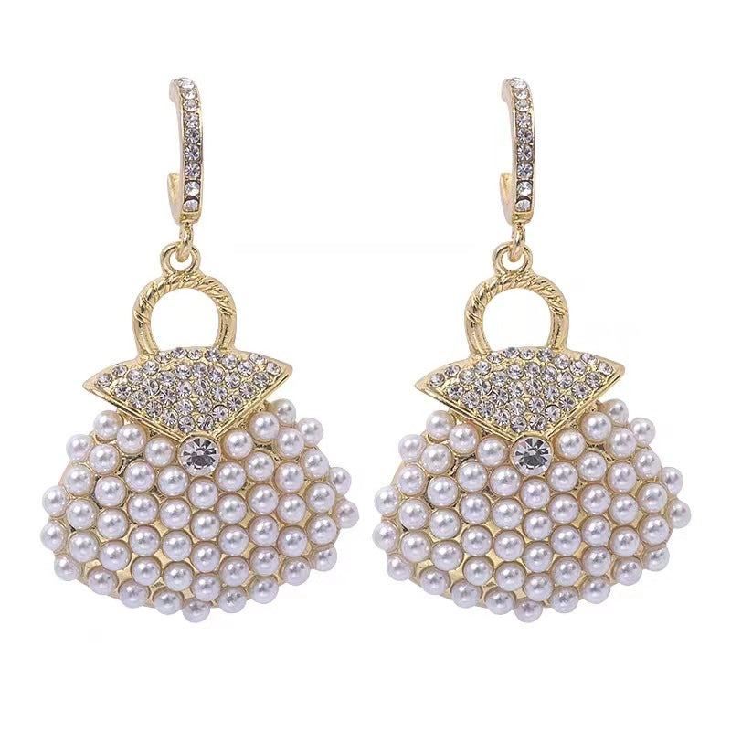 Flower Water Drop Chinese Bamboo Sweet Temperamental Minority Earrings