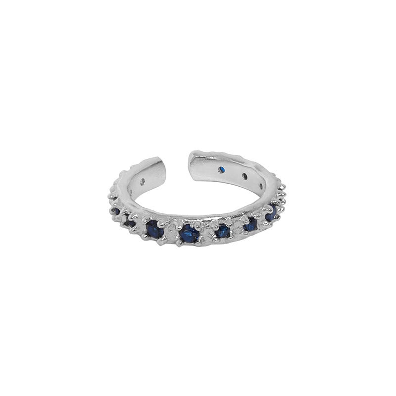 Drill Big Love Heart-shaped Female Cold Wind Stylish Rings
