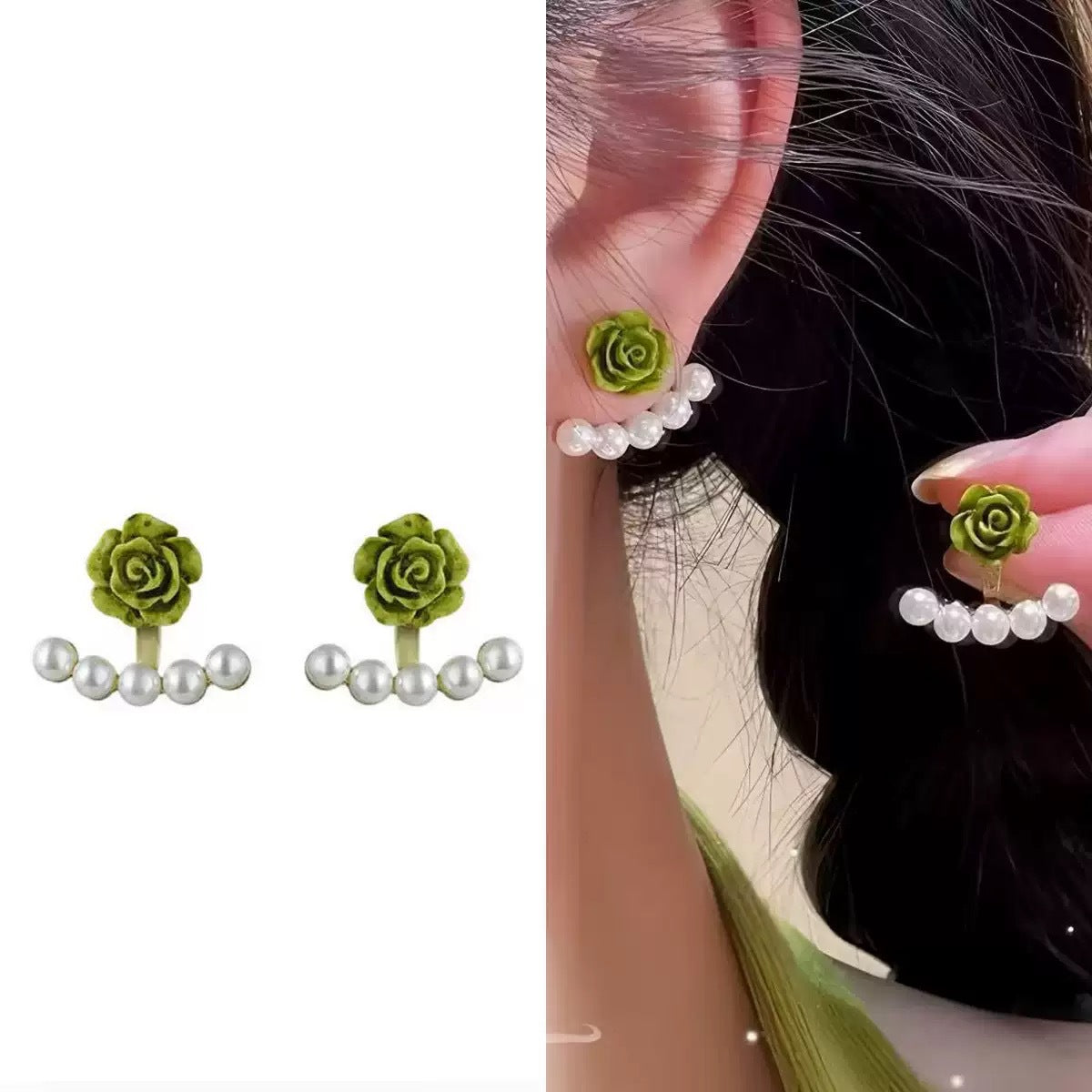 Women's Low Price Light Luxury Premium Temperamental Pearl Eardrops Rings