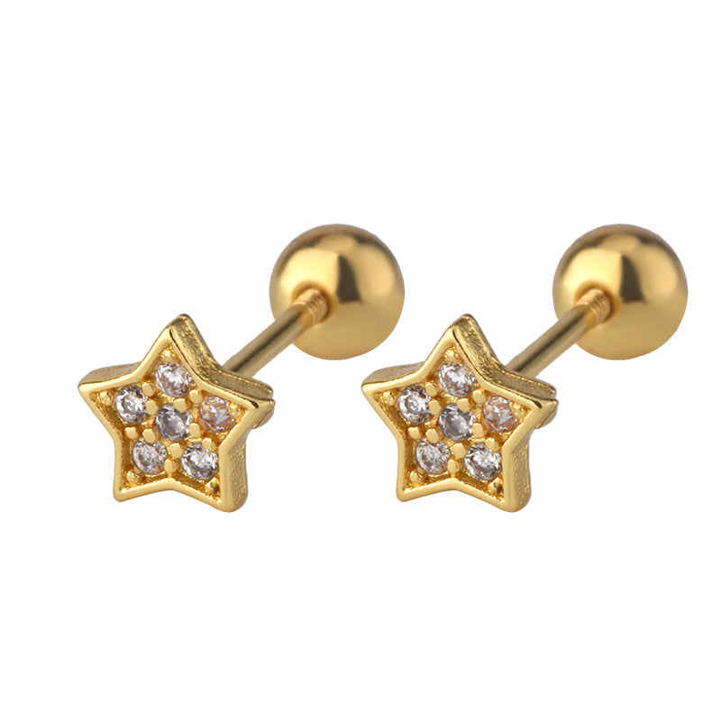 Screw Tightening Buckle Female Sleeping No Need To Earrings
