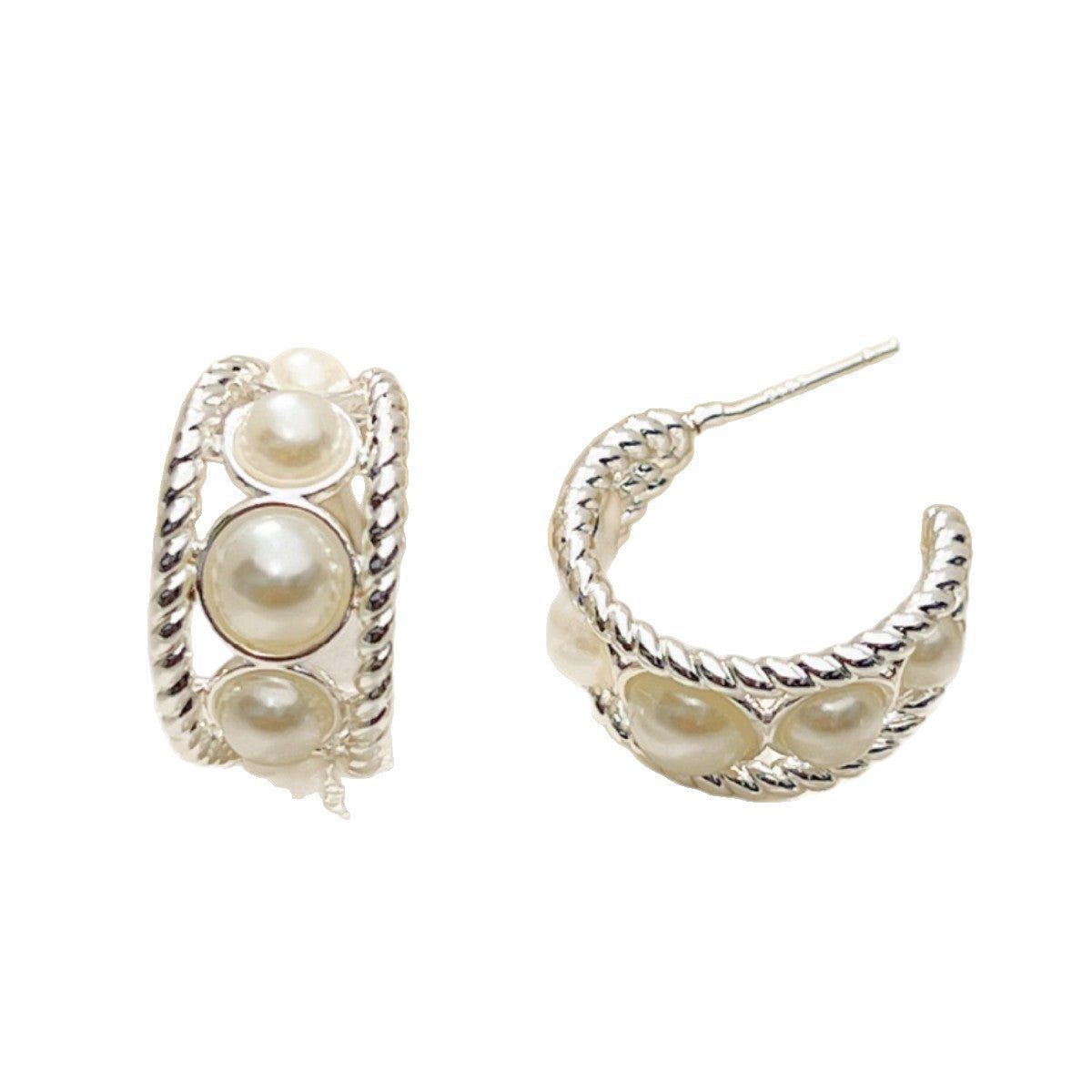 High-grade Pearl Shaped Are Fashionable Light Stud Earrings