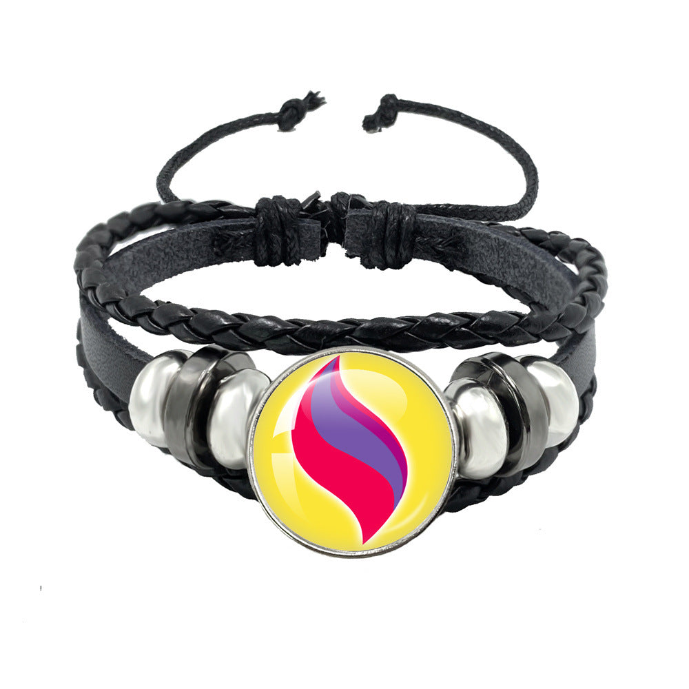 Women's & Men's Leather Time Stone Woven Hand Jewelry Bracelets