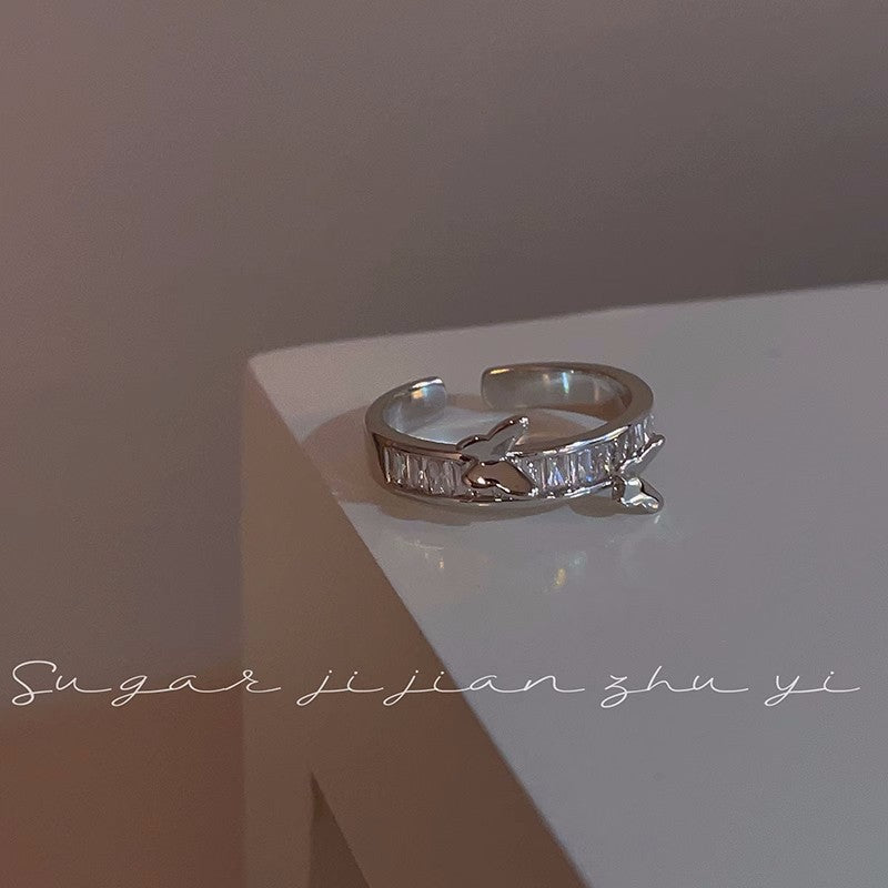 Female Light Luxury Minority Design Sense Advanced Index Ring