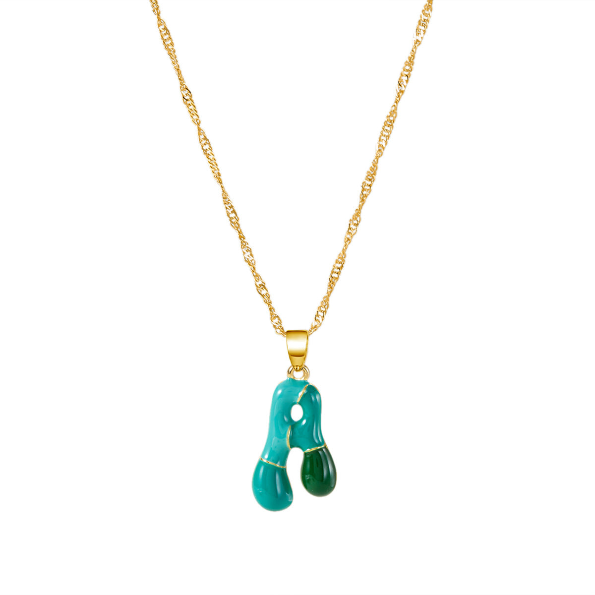 Letter Fashionable Dopamine Color Bubble Clavicle Necklaces
