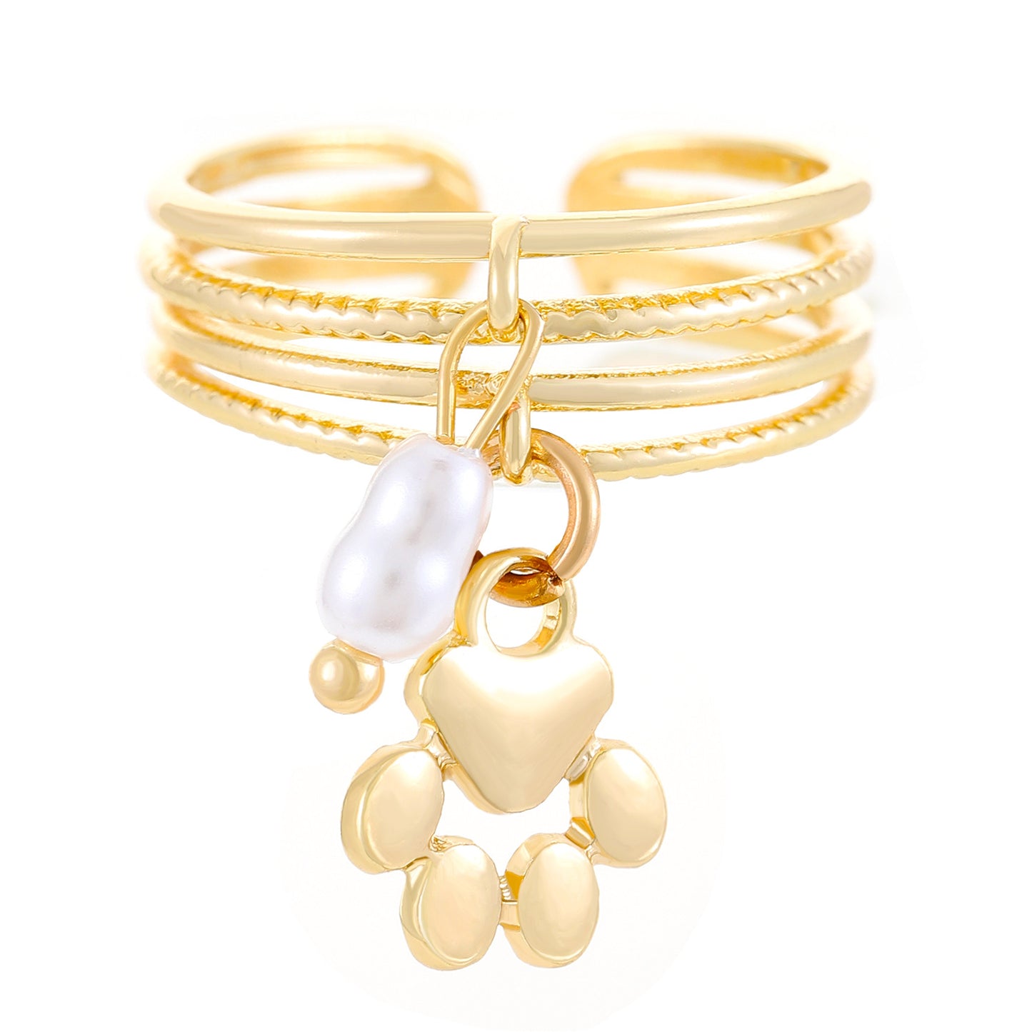 Luxury High Sense Cat's Paw Eyes Rings