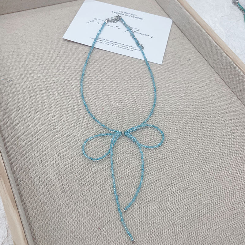 Unique Sweet Cool Hot Fried Street Bow Female Elegance Necklaces