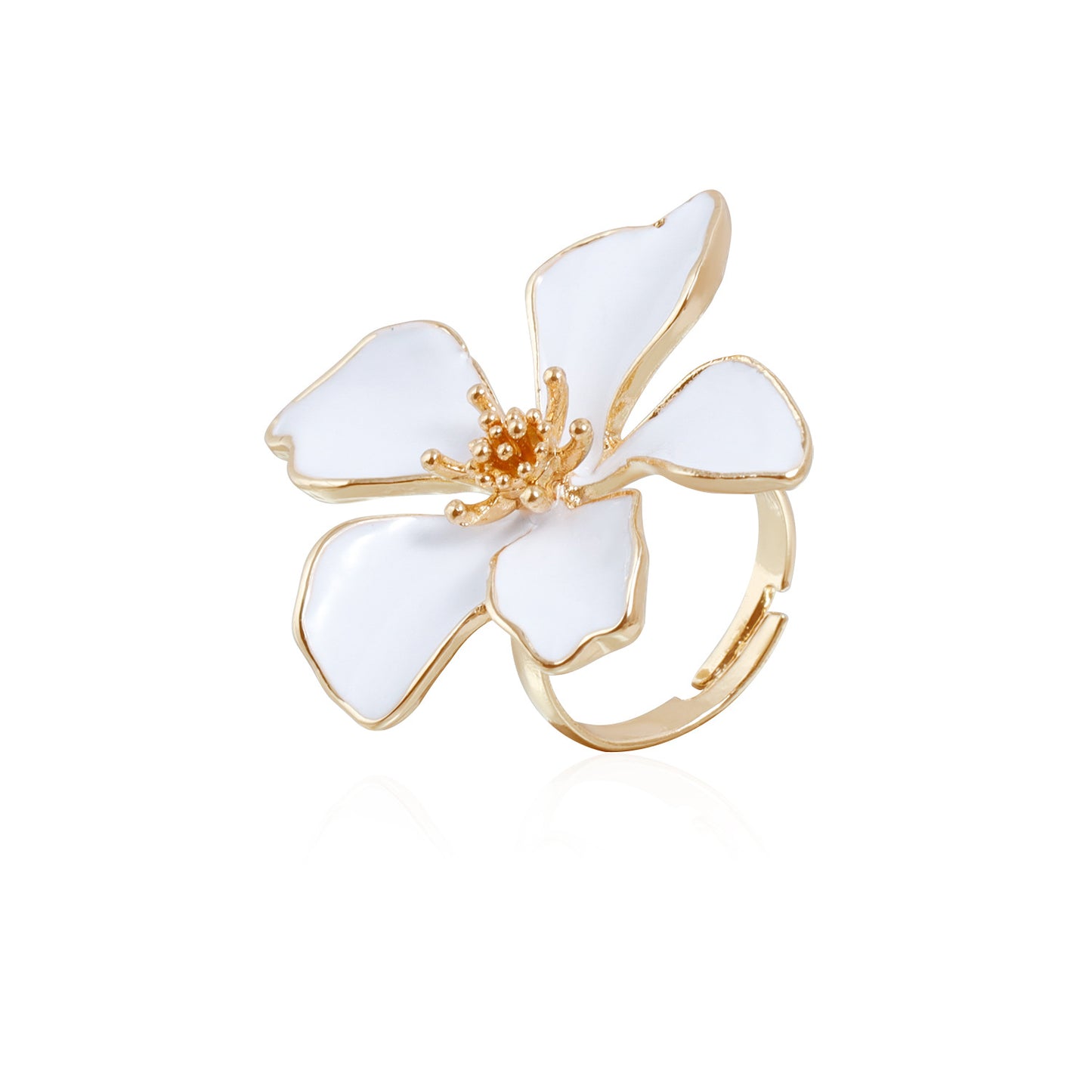 Lux Enamel Flower Female Gentle Temperament High Collar