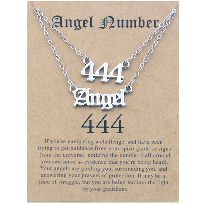 Angel Lucky Number Suit Clavicle Chain Necklaces