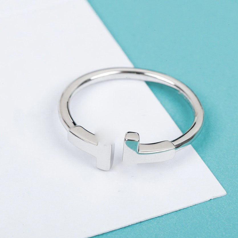 Natural White Shell Diamond Double Female Affordable Rings