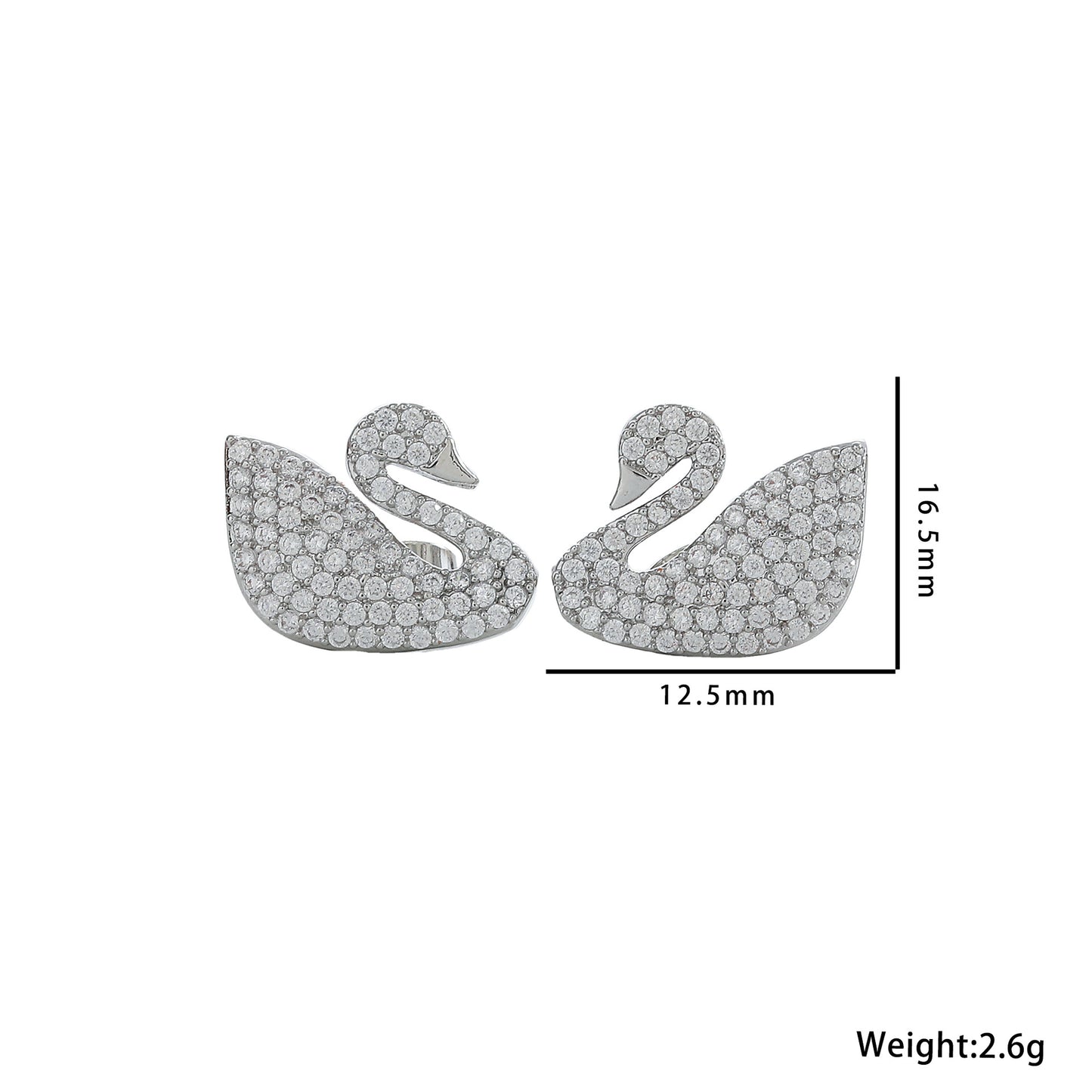Titanium Steel White Swan Three-piece Clavicle Female Necklaces