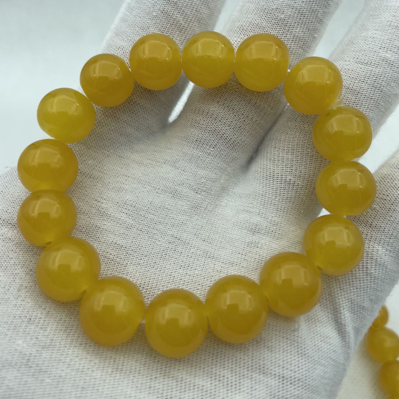 Women's & Men's Imitation Canary Stone Beads Simple Live Bracelets