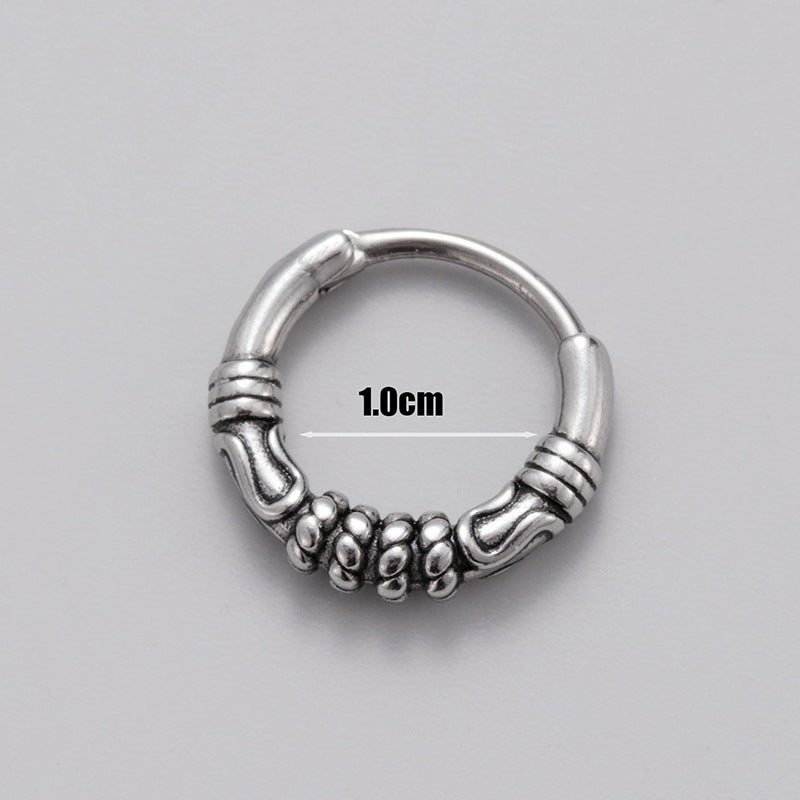 Men's Stainless Steel Casting Skull Totem Trendy Retro Earrings