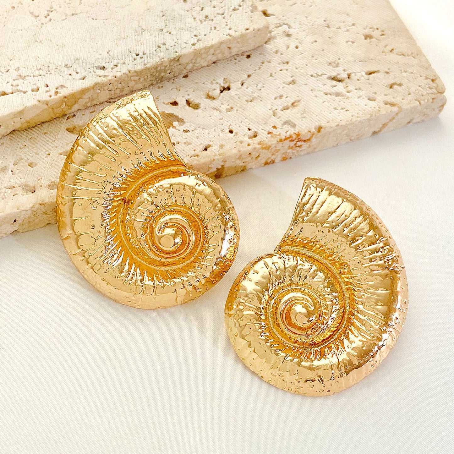 Beach Style Alloy Conch Female Retro Marine Earrings