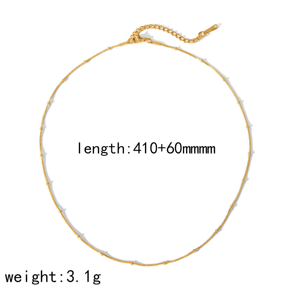 Gold Plating Chain Accessories Stainless Steel Snake Bones Necklaces