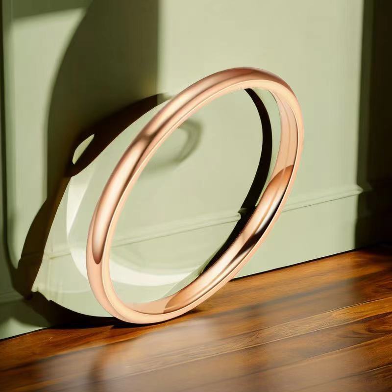 Women's Steel For Simple Fashionable Very Fine Niche Rings