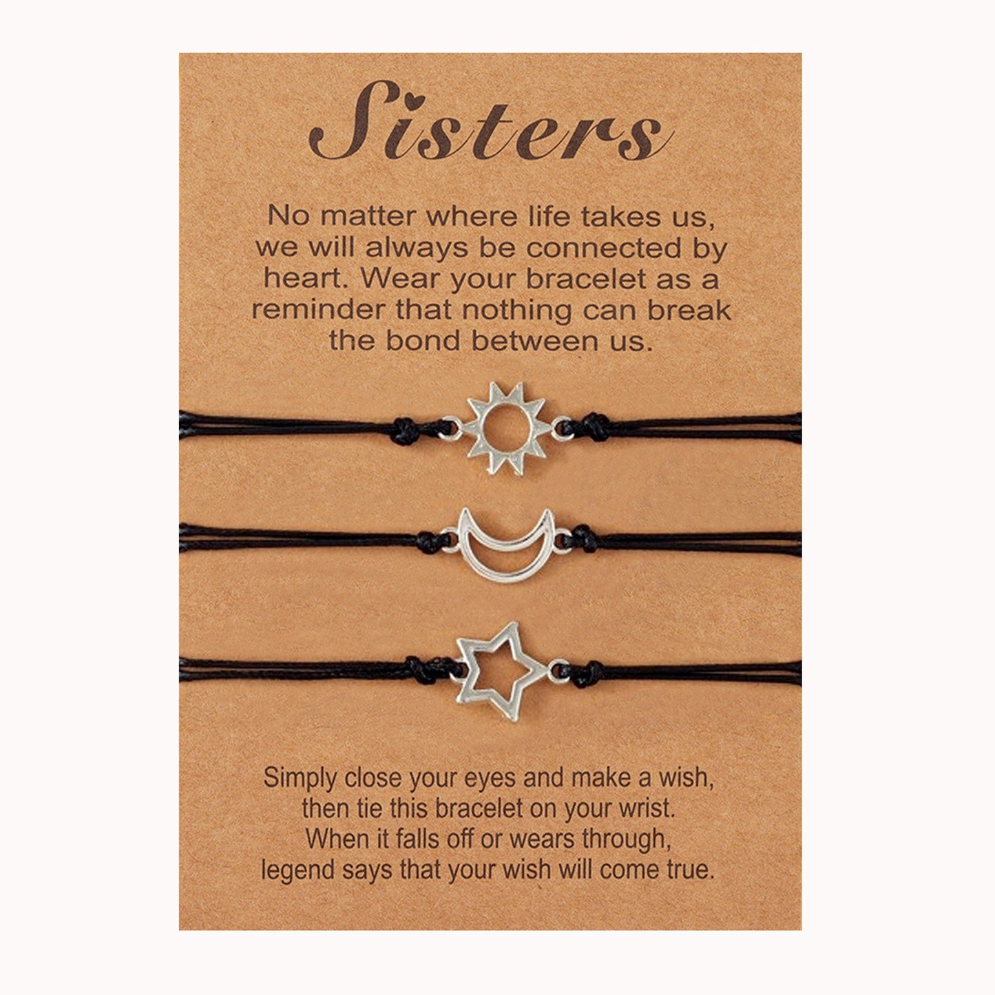 Moon Star Theme Creative Good Friends Sisters Bracelets