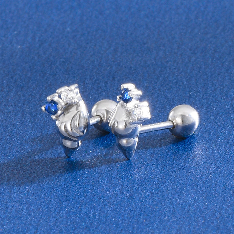 Korean Style Small Ear Bone Starfish Shell Twist Screw Earrings