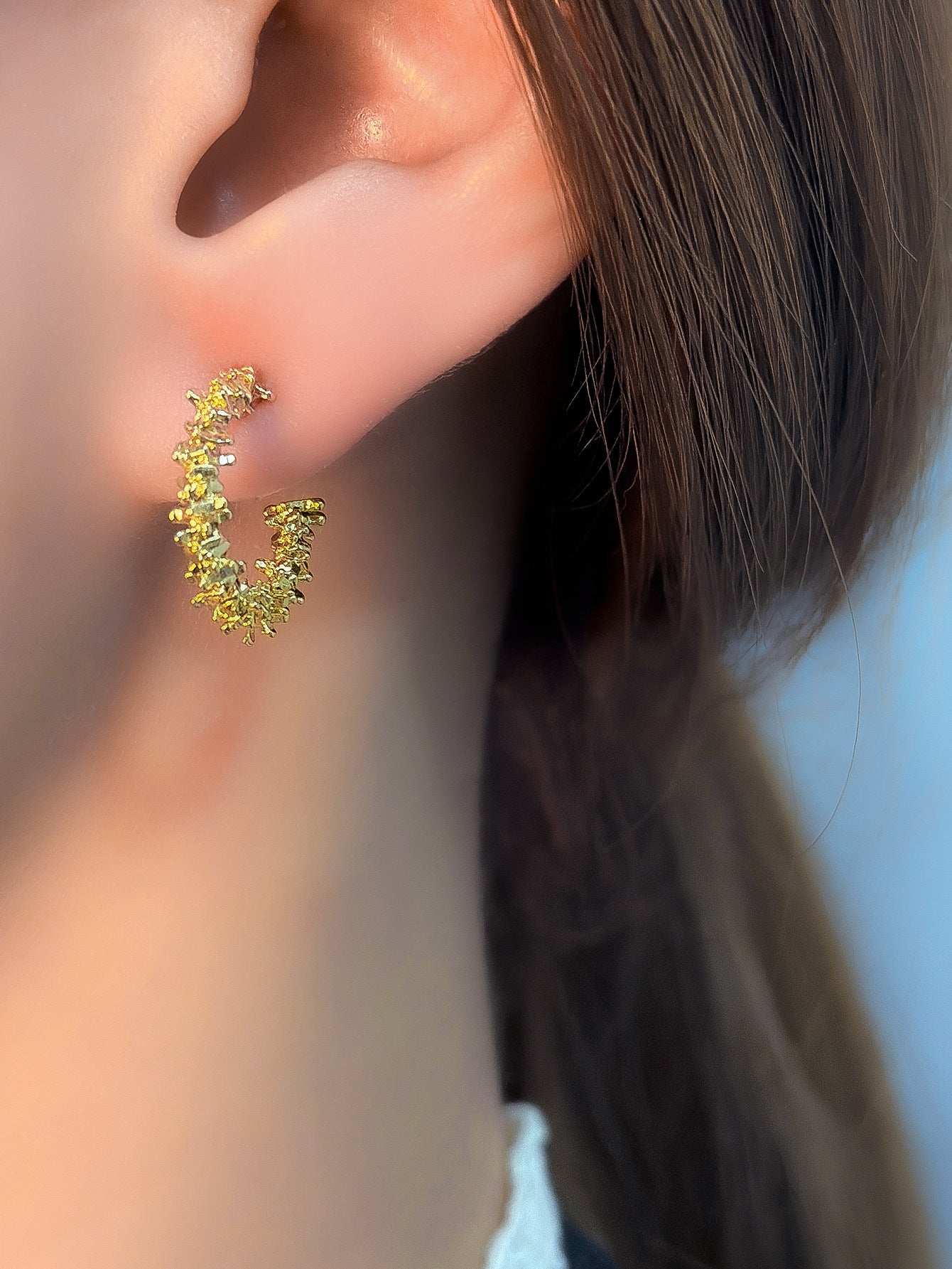Sier Temperament French Style Special Interest Light Earrings
