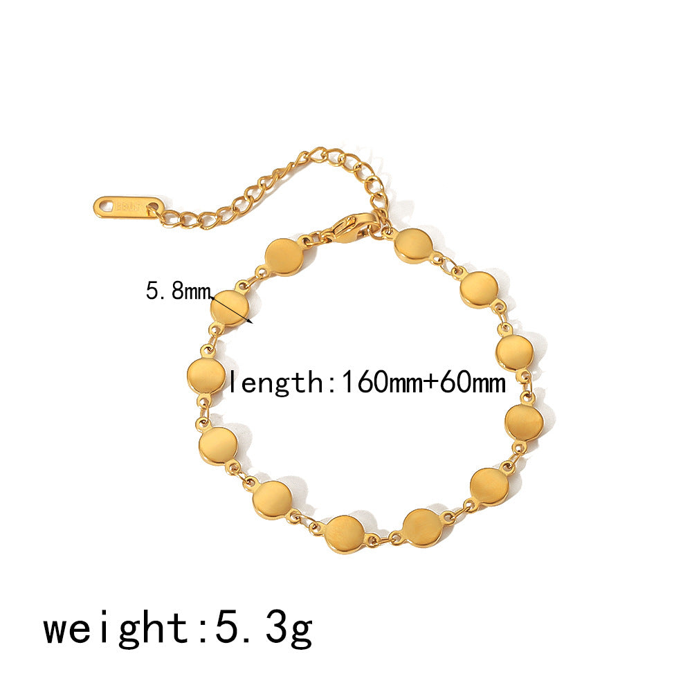 Gold Stainless Steel Chain Handmade Titanium Bracelets
