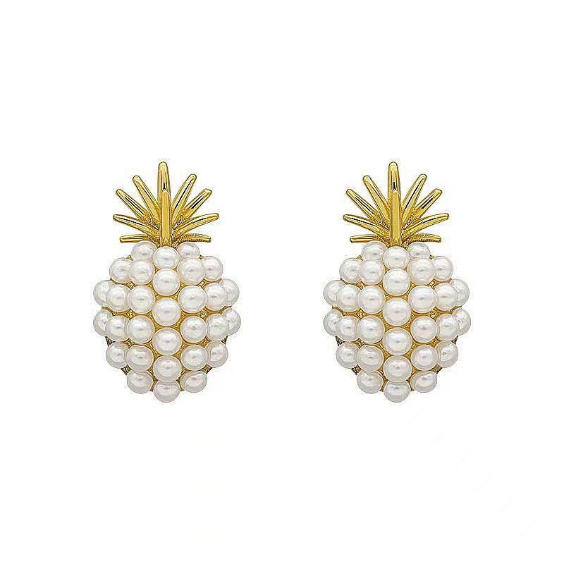 Women's Version Of Style Pearl Pineapple Small Simple Fresh Cold For Stud Earrings