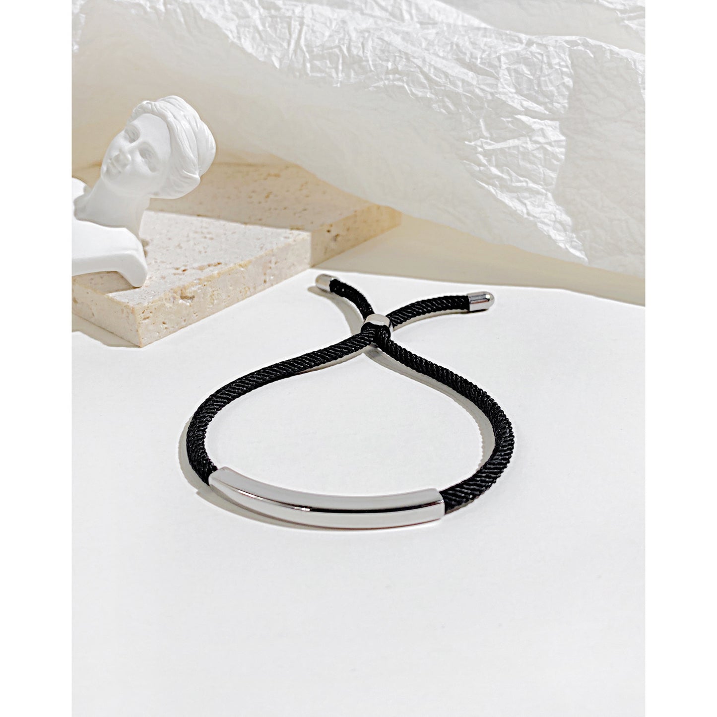 Ornament Simple Design Personality Woven Titanium Bracelets