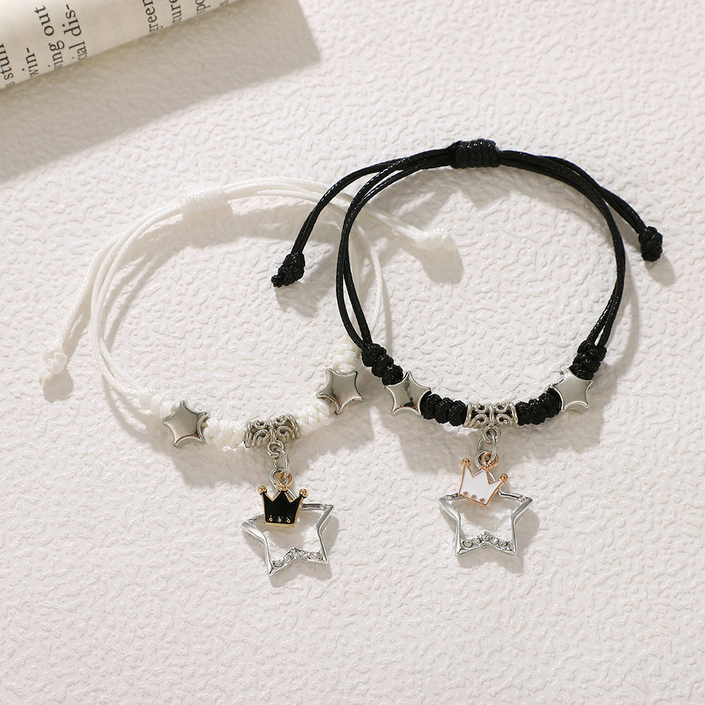 Women's & Men's Woven Couple Pair Female Friends Sisters Bracelets