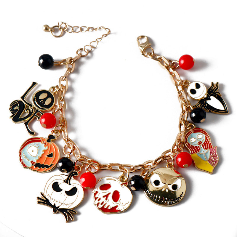 Halloween Diamond Spider Ghost Pumpkin Skull Bracelets