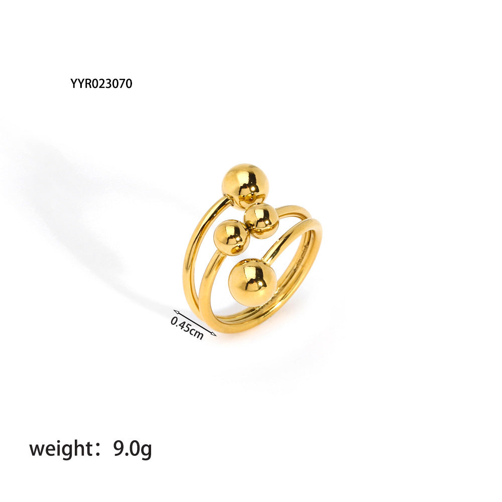 Ornament Female Irregular Personality Temperament Gold-plated Rings
