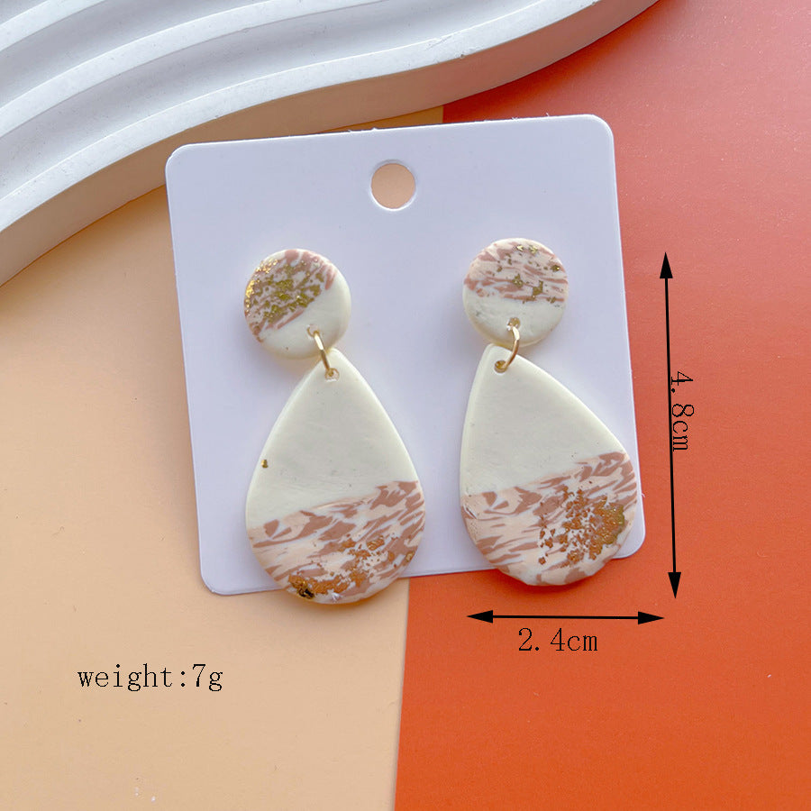 Style Handmade Polymer Clay Female Niche High-grade Earrings