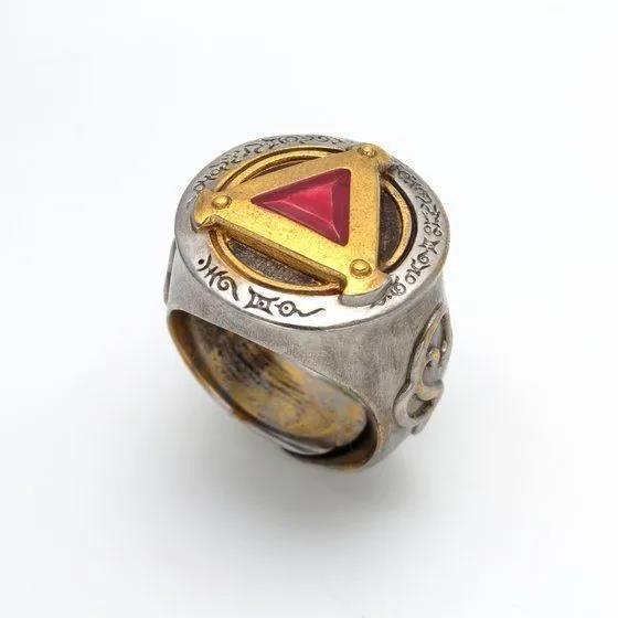 Men's Fashion Trendy Unique Domineering Open Two-dimensional Animation Points Gold Rings