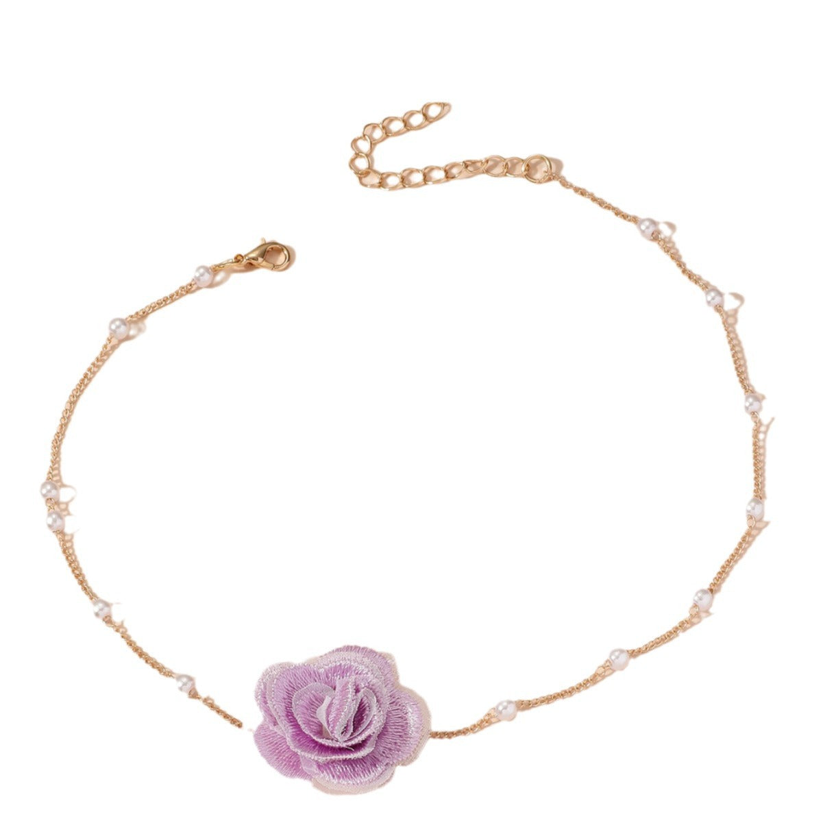 Flower Super Fairy Fashion Short Pearl Necklaces
