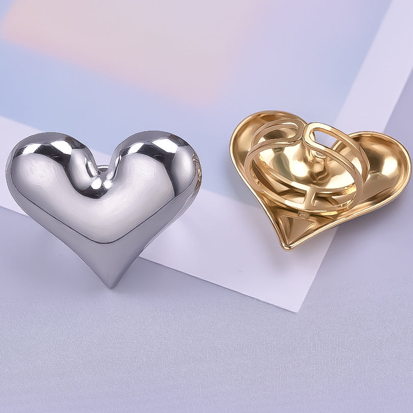 Stainless Steel Fashion Irregular Heart Vacuum Rings