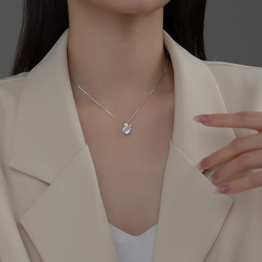Women's Sterling Sier Swan Light Luxury Minority Advanced Necklaces