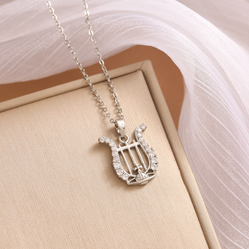 Titanium Steel Diamond Four-leaf Flower Female Necklaces
