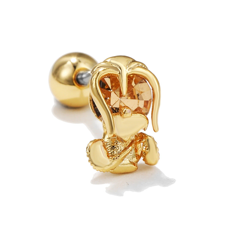 Flower Ear Bone Stainless Steel Thin Rings